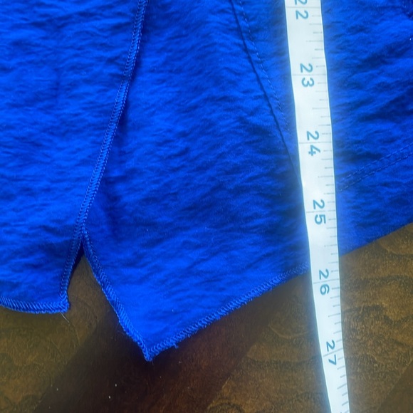 Chico’s Cobalt Blue Offset Asymmetrical Cardigan Sweater W/ Zipper Pockets XS - Picture 16 of 16